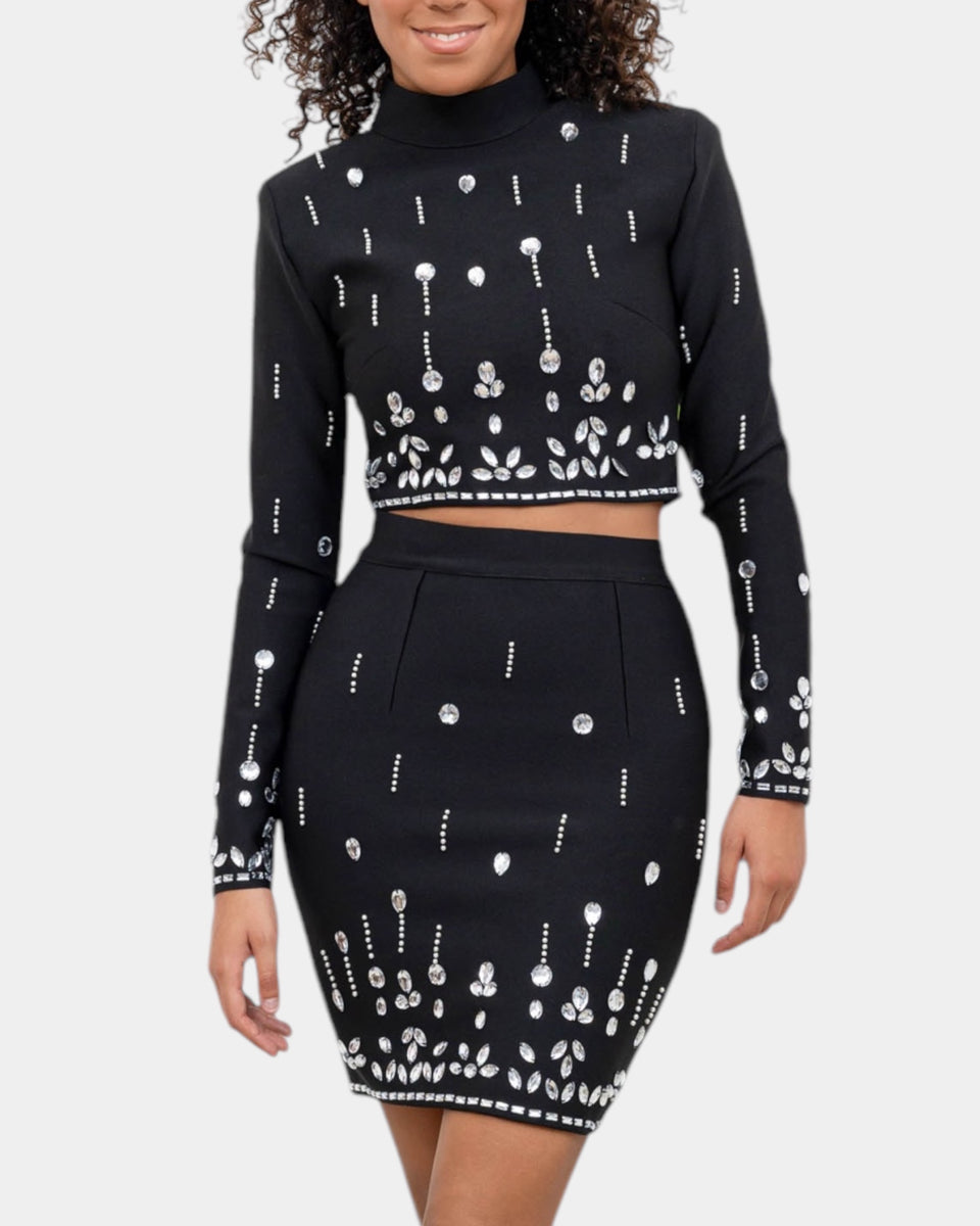 Ensemble glamour top et jupe